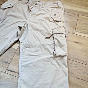 Vintage Eddie‎ Bauer Men's Double Knee Straight Soft Cotton Pants 36X32 Beige